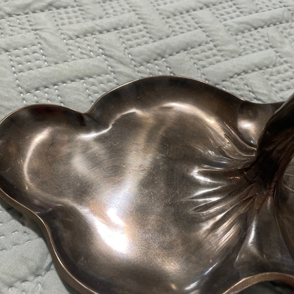 Art Nouveau Maiden Card Tray/Twin Sectioned Fruit Dish 8” - Picture 5 of 15